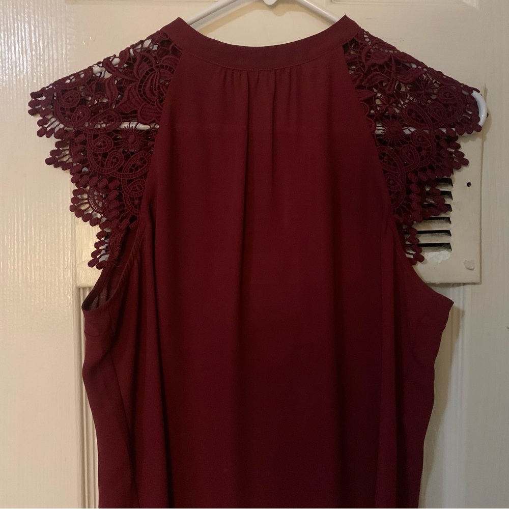 EXPRESS Elegant Lace Sleeve Top (s)